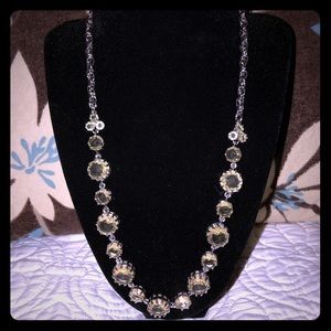 Rhinestone & silver necklace NWOT